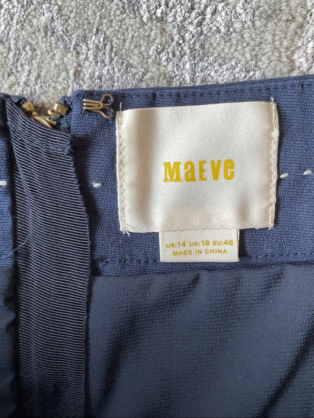 Anthro/Maeve Navy Shorebirds Pencil Skirt - Picture 5 of 10